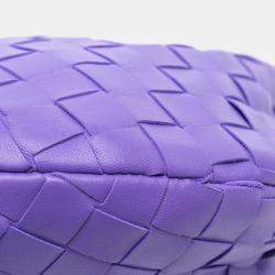 Pre Owned Bottega Veneta Purple Mini Nappa Intrecciato Jodie