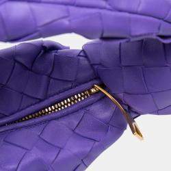 Pre Owned Bottega Veneta Purple Mini Nappa Intrecciato Jodie