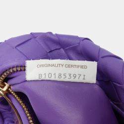 Pre Owned Bottega Veneta Purple Mini Nappa Intrecciato Jodie