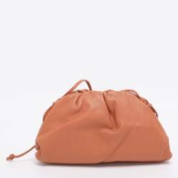Pre Owned Bottega Veneta Brown Leather Small The Pouch Clutch