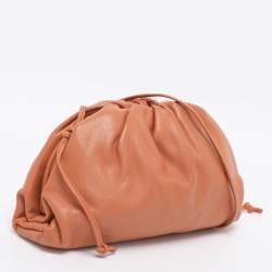 Pre Owned Bottega Veneta Brown Leather Small The Pouch Clutch