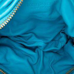 Pre Owned Bottega Veneta Blue Mini Nappa Puffy Jodie