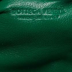 Pre Owned Bottega Veneta Green Intrecciato Leather Extra Mini Pouch Bag