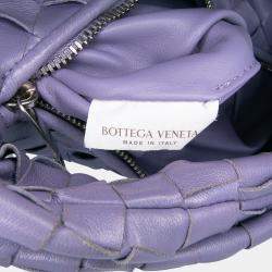 Pre Owned Bottega Veneta Purple Mini Nappa Intrecciato Jodie