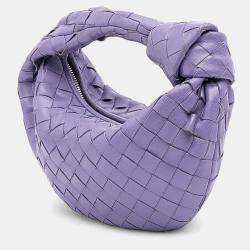 Pre Owned Bottega Veneta Purple Mini Nappa Intrecciato Jodie