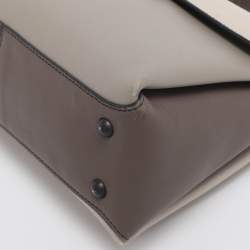 Pre Owned Bottega Veneta Tricolor Leather Small Piazza Bag