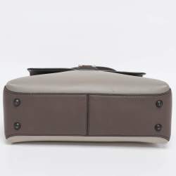 Pre Owned Bottega Veneta Tricolor Leather Small Piazza Bag