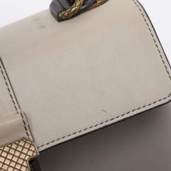 Pre Owned Bottega Veneta Tricolor Leather Small Piazza Bag