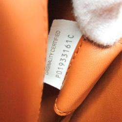 Pre Owned Bottega Veneta Mount Orange Leather Shoulder Bag