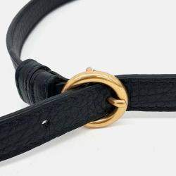 Pre Owned Bottega Veneta Black Leather Palmellato Belt Bag
