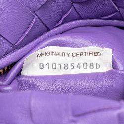 Pre Owned حقيبة بوتيغا فينيتا جودي الصغيرة نابا انتريشياتو بنفسجية