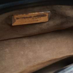 Pre Owned Bottega Venetta Brown Snakeskin and Leather Mezzaluna Bag