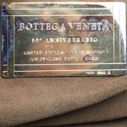 Pre Owned Bottega Venetta Brown Snakeskin and Leather Mezzaluna Bag