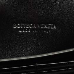 Pre Owned Bottega Veneta Black Intrecciato Leather Medium Andiamo Clutch