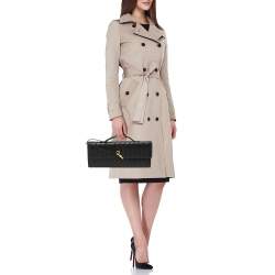 Pre Owned Bottega Veneta Black Intrecciato Leather Medium Andiamo Clutch