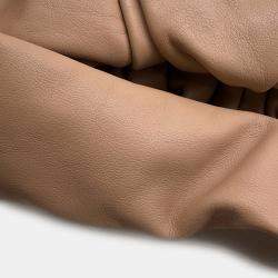 Pre Owned Bottega Veneta The Shoulderpouch Beige Leather Shoulder Bag