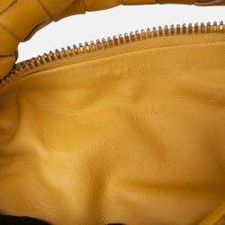 Pre Owned Bottega Veneta Yellow Mini Nappa Intrecciato Jodie