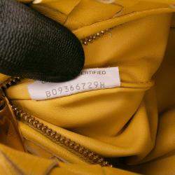 Pre Owned Bottega Veneta Yellow Mini Nappa Intrecciato Jodie