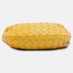 Pre Owned Bottega Veneta Yellow Mini Nappa Intrecciato Jodie
