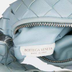 Pre Owned Bottega Veneta Blue Mini Nappa Intrecciato Jodie
