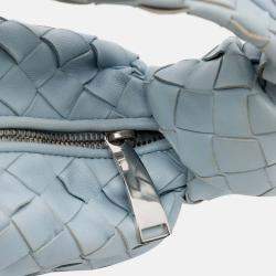 Pre Owned Bottega Veneta Blue Mini Nappa Intrecciato Jodie