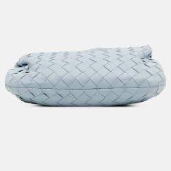 Pre Owned Bottega Veneta Blue Mini Nappa Intrecciato Jodie