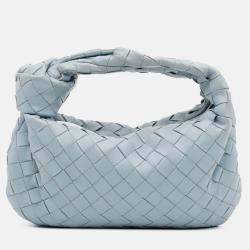 Pre Owned Bottega Veneta Blue Mini Nappa Intrecciato Jodie