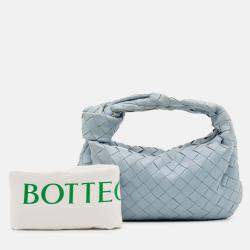 Pre Owned Bottega Veneta Blue Mini Nappa Intrecciato Jodie