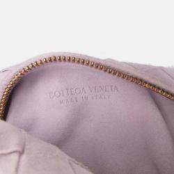 Pre Owned Bottega Veneta Purple Mini Suede Intrecciato Jodie