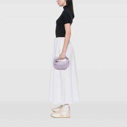 Pre Owned Bottega Veneta Purple Mini Suede Intrecciato Jodie