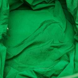 Pre Owned Bottega Veneta Green Terrycloth Fabric Teen The Pouch Clutch