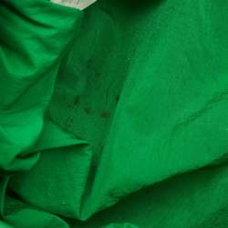 Pre Owned Bottega Veneta Green Terrycloth Fabric Teen The Pouch Clutch
