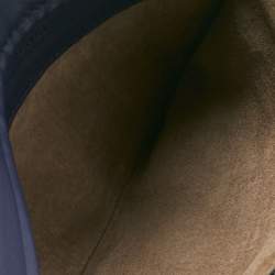 Pre Owned Bottega Veneta Blue Intrecciato Leather Twist Lock Flap Clutch