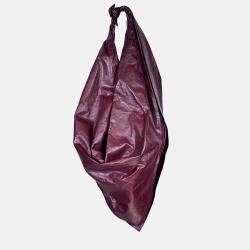 Pre Owned Bottega Veneta Foulard Burgundy Bag