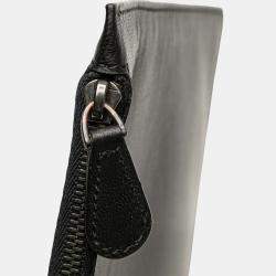 Pre Owned Bottega Veneta Black Medium Lambskin Intreccio Cabat Tote