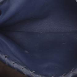 مملوكة مسبقًا Bottega Veneta Blue Intrecciato Leather Duo Shoulder Bag