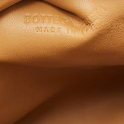 Pre Owned Bottega Veneta Brown Intrecciato Leather Classic The Pouch Clutch
