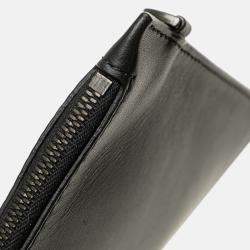 Pre Owned Bottega Veneta Black Medium Lambskin Intreccio Cabat Tote