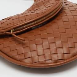 Pre Owned Bottega Veneta Brown Intrecciato Leather Medium Gemelli Shoulder Bag