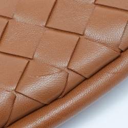 Pre Owned Bottega Veneta Brown Intrecciato Leather Medium Gemelli Shoulder Bag