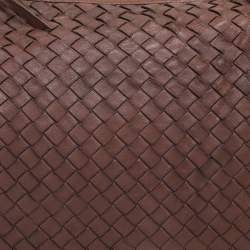 Pre Owned Bottega Veneta Brown Intrecciato Leather Small Veneta Hobo