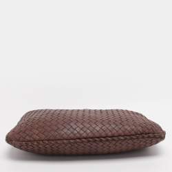 Pre Owned Bottega Veneta Brown Intrecciato Leather Small Veneta Hobo