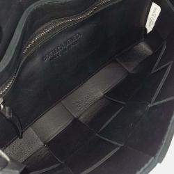 Pre Owned Bottega Veneta Black Leather Bottega Veneta Cassette Bag