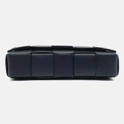 Pre Owned Bottega Veneta Black Leather Bottega Veneta Cassette Bag