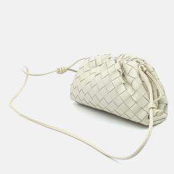 Pre Owned Bottega Veneta Mesh Butter Calf Crossbody Bag