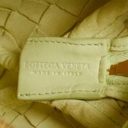 Pre Owned Bottega Veneta Lime Intrecciato Leather Mini Loop Camera Bag