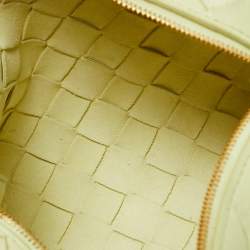Pre Owned Bottega Veneta Lime Intrecciato Leather Mini Loop Camera Bag