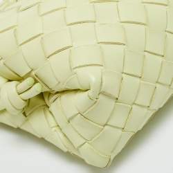 Pre Owned Bottega Veneta Lime Intrecciato Leather Mini Loop Camera Bag