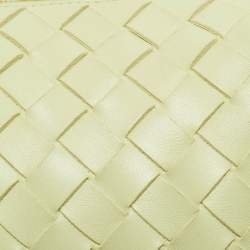 Pre Owned Bottega Veneta Lime Intrecciato Leather Mini Loop Camera Bag
