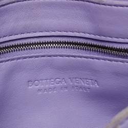 Pre Owned Bottega Veneta Lilac Intrecciato Leather Cassette Shoulder Bag